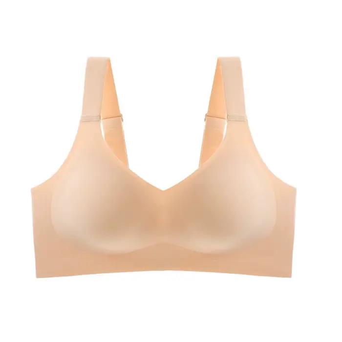 Soutien-gorge push-up de grande taille pour femme, soutien-gorge une pièce sans couture, soutien-gor