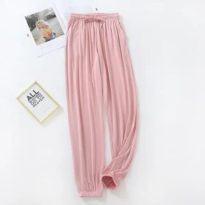 Pantalon de pyjama pour femmes printemps et été mince Modal ample décontracté grande taille pantalon