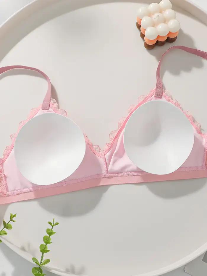 Nádherná a elegantná nová podprsenka s kosticami s nastaviteľnými ružovými čipkovanými ramienkami pre študentky