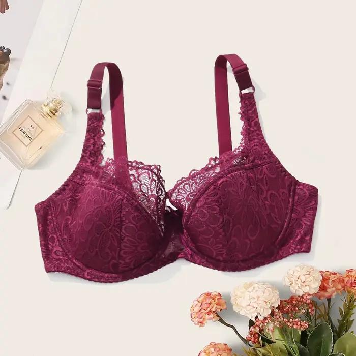 BEAUWEAR - Krajková podprsenka s kvetinovým vzorom pre ženy
