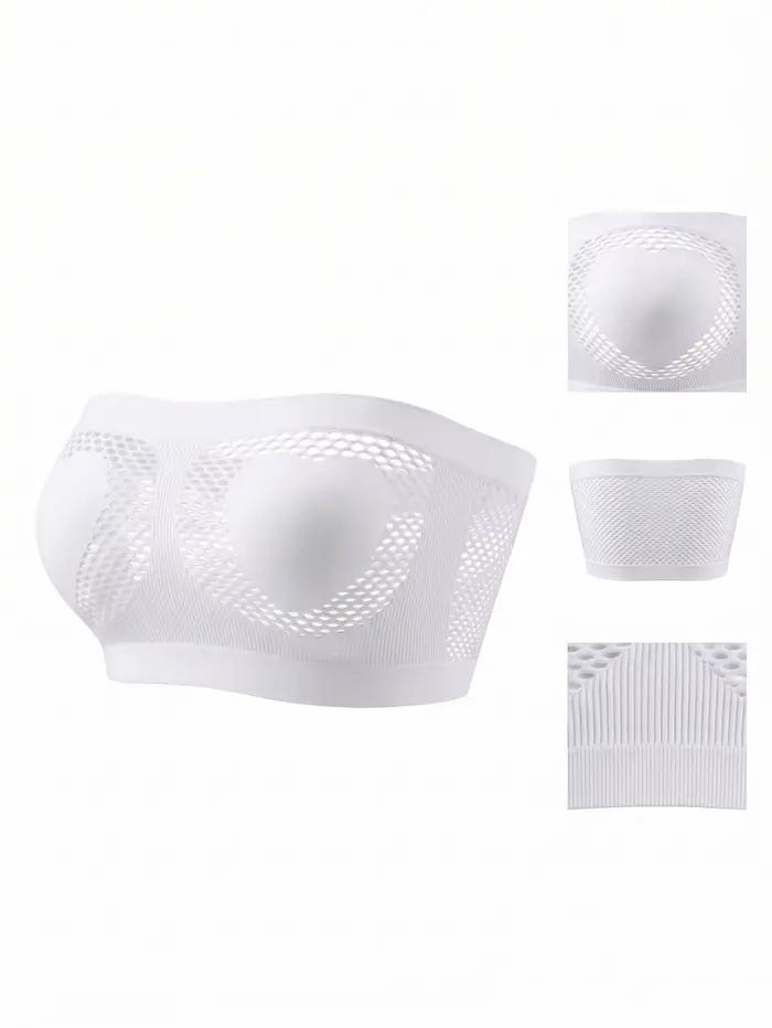 Soutien-gorge bandeau sans bretelles pour femme, avec découpe en cœur, sans couture, sans armatures, non doublé, lingerie sexy, top tube