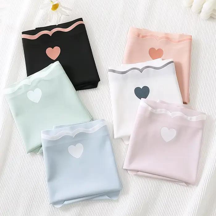 Culottes en soie glacée pour adolescentes, style japonais, avec entrejambe en coton, sans couture, taille mi-haute, respirantes et à séchage rapide, pour le printemps