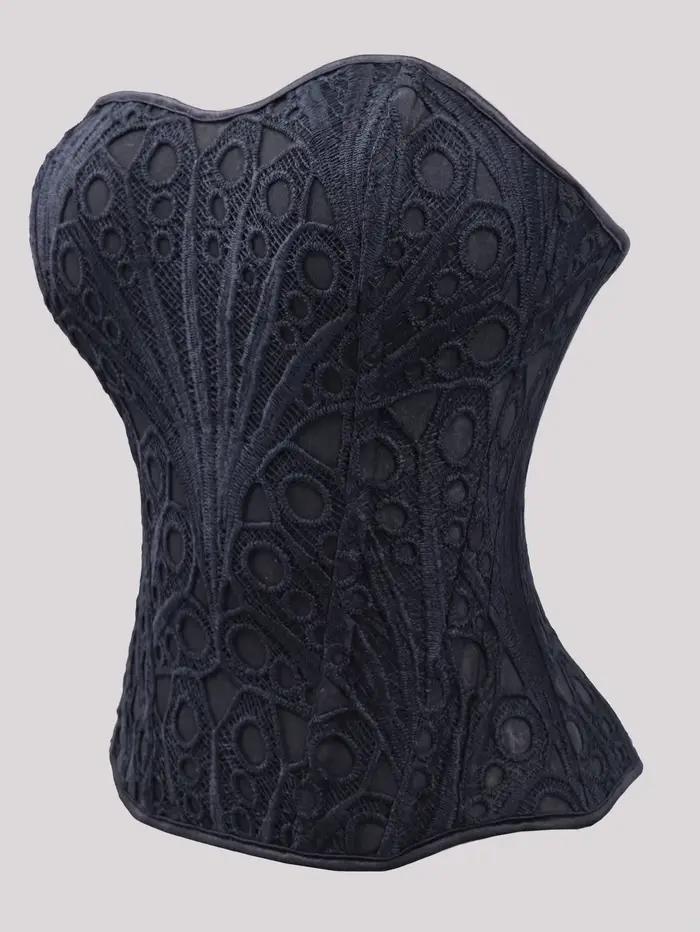 Čierny gotický korzet, bustier