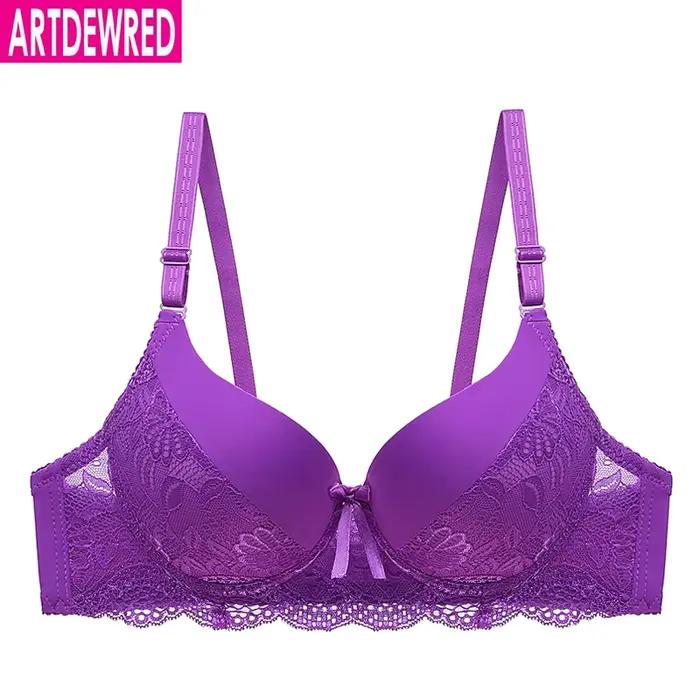 Soutien-gorge Sexy en dentelle, soutien-gorge Push Up à fleurs pour femmes, Bralette à armatures, grande taille, soutien-gorge Super fin