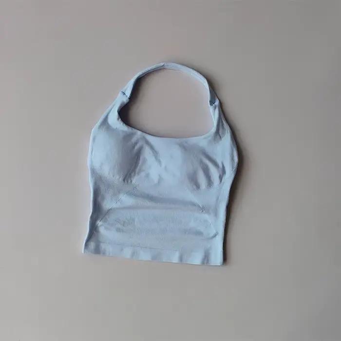 Soutien-gorge de sport de Yoga sans couture, dos croisé, résistant aux chocs, pour entraînement, Fitness, Push up, Yoga, course à pied, vêtements de sport actifs, gilet, été