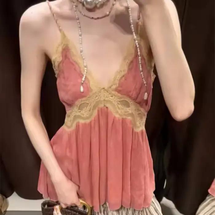Nouveau haut de lingerie en dentelle tendance, décontracté et polyvalent, élégant et gracieux