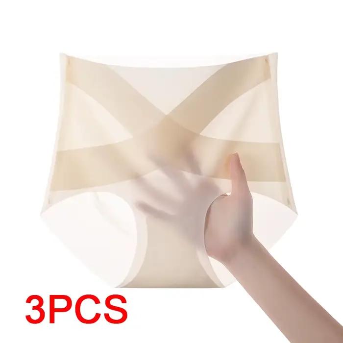 Taille haute culottes slips ventre ceinture femme femmes culottes ensemble Transparent Linergie Lingeries Sexy sous-vêtements chauds caleçons