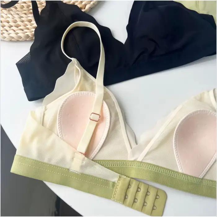 Soutien-gorge sans couture sexy avec tasse 1/2, bretelles ajustables, fermeture à l'arrière, confort respirant et design élégant pour femmes toutes les occasions