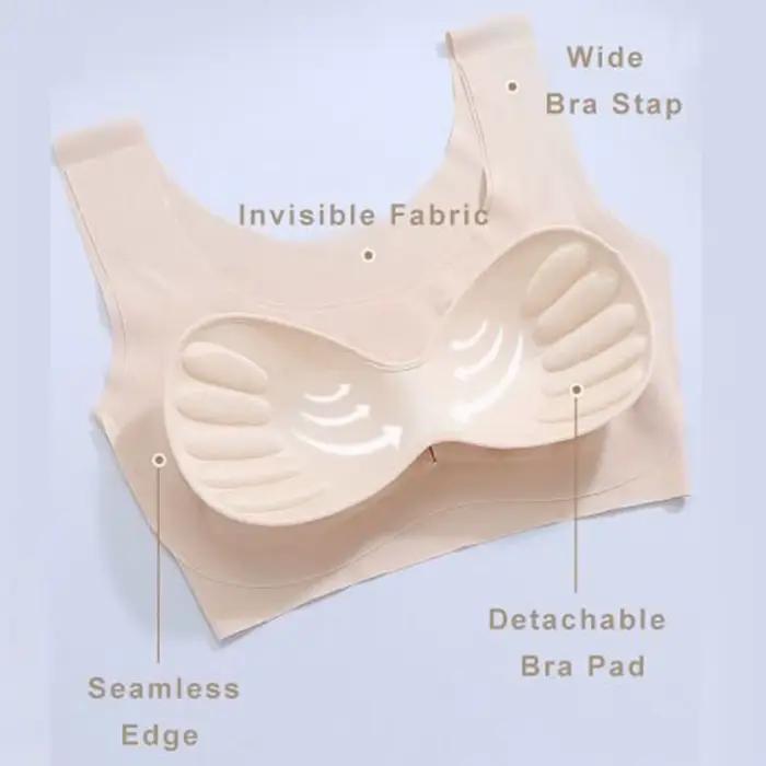 Soutien-gorge de nuit en soie glacée pour femme, lingerie sexy, débardeur sans couture, sous-vêtements pour femme, débardeurs de yoga et de sport, crop tops grande taille