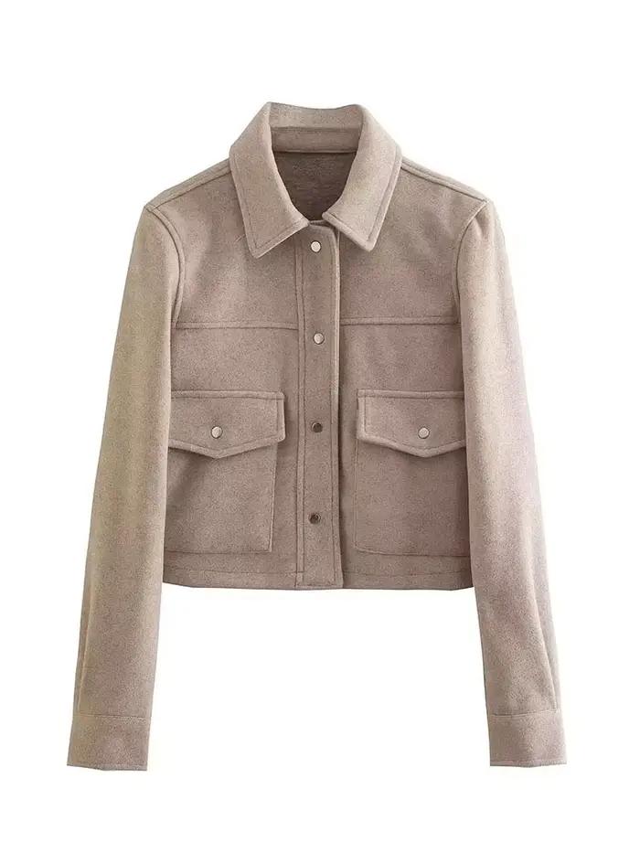Veste en polyester élégante HH avec col carré pour femmes occasions formelles et quotidiennes