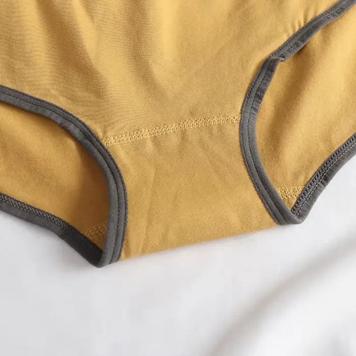Femmes coton culottes dames Sexy lettre sport slips sans couture Beathable antibactérien Lingerie solide sous-vêtements femmes intimes
