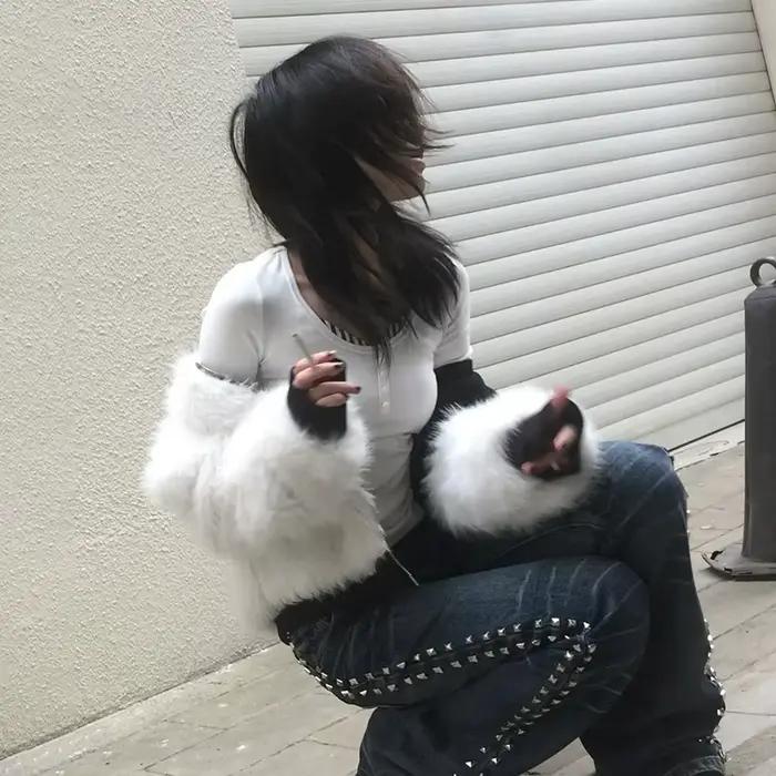 Karrcat Trashy Y2k Tričko s potlačou lebky Grunge estetický falošný dvojdielny top Vintage 2000s Streetwear štýl