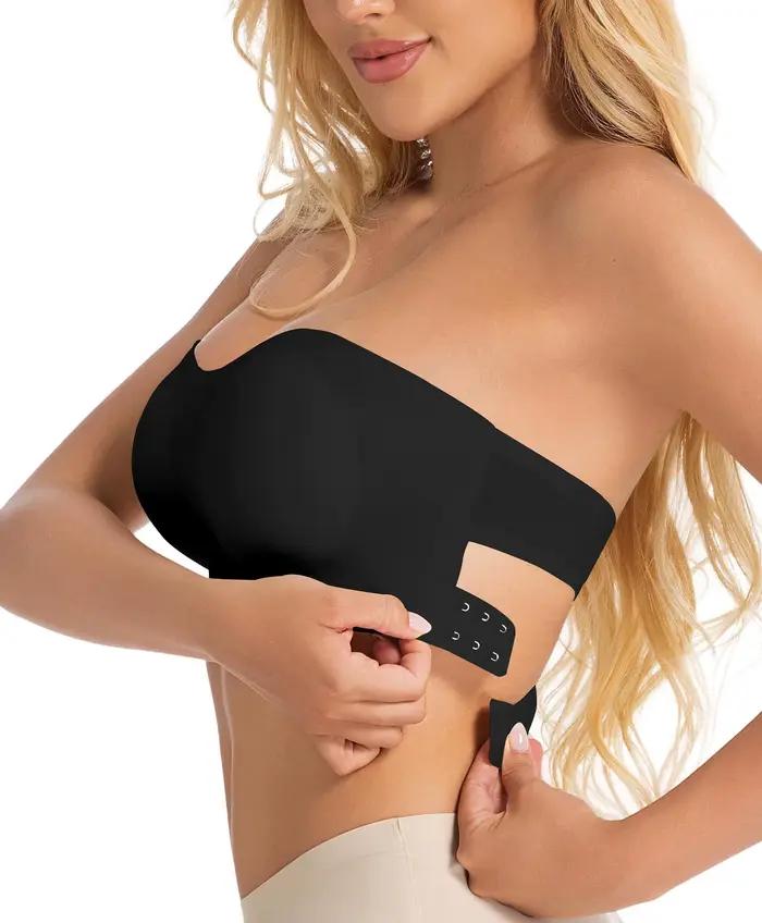 Nouveaux soutiens-gorge sans bretelles pour femmes avec boucle latérale croisée soutien-gorge Bandeau Push Up mode Tube antidérapant hauts de soutien-gorge sous-vêtements femme