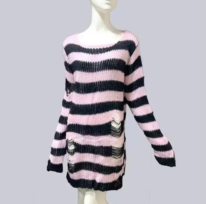 Nové streetwearové punkové gotické tričko s dlhým rukávom unisex