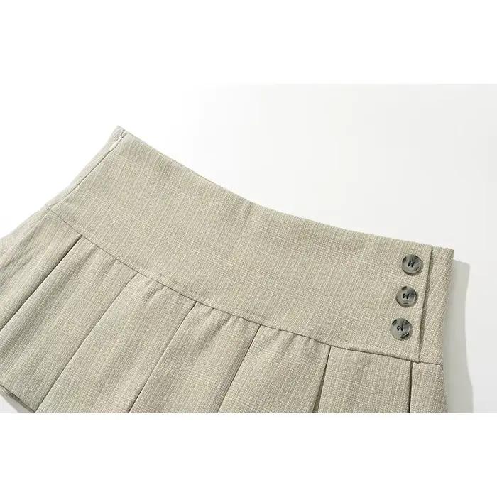 YENKYE – Retro americká mini plisovaná sukňa pre ženy
