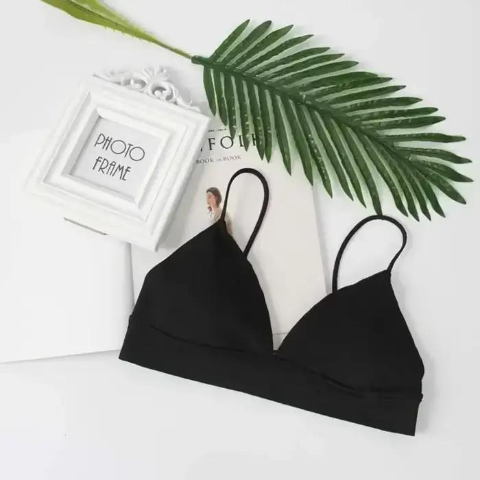 Soutien-gorge Triangle français pour femmes, haut tubulaire, Sexy, sans couture, Camisole, sans fil, dos nu, Lingerie, Bralette, été