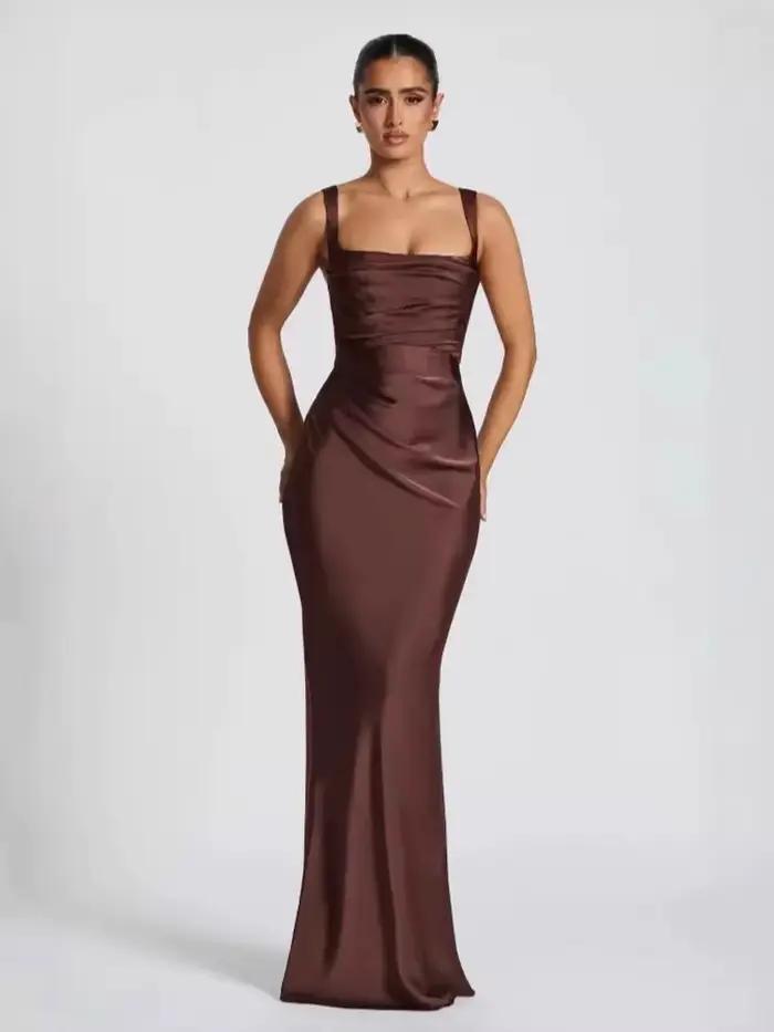 Elegantné korzetové maxi šaty so šálom Sexy plesové