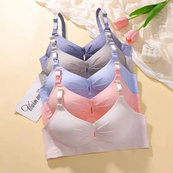 Soutien-gorge d'allaitement pour femmes, sous-vêtements d'allaitement, soutien-gorge pour l'alimentation, vêtements de grossesse, boutons haut et bas