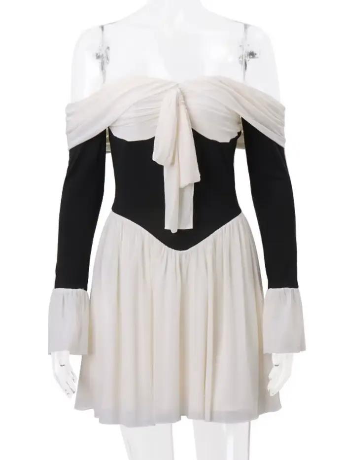 Robe mini Mozision en polyester et élasthanne dos nu v-neck sexy pour femmes occasions spéciales