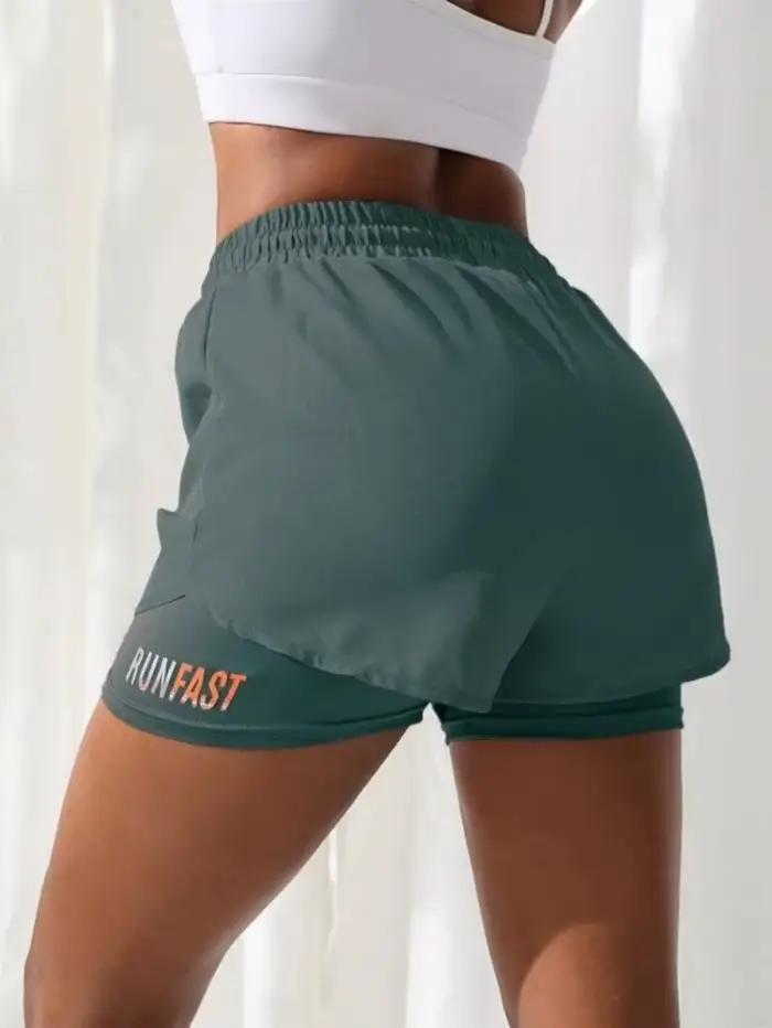 Shorts de course pour femmes avec ceinture haute et tissu élastique à quatre voies pour yoga et entraînement physique occasions spéciales