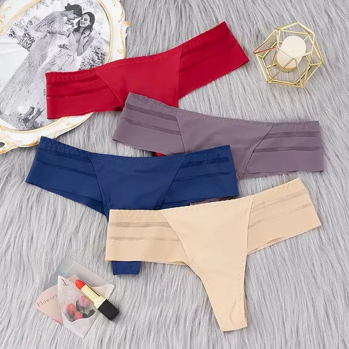 Dámske nohavičky priesvitné sexy bezšvové tangá brazílska lingerie
