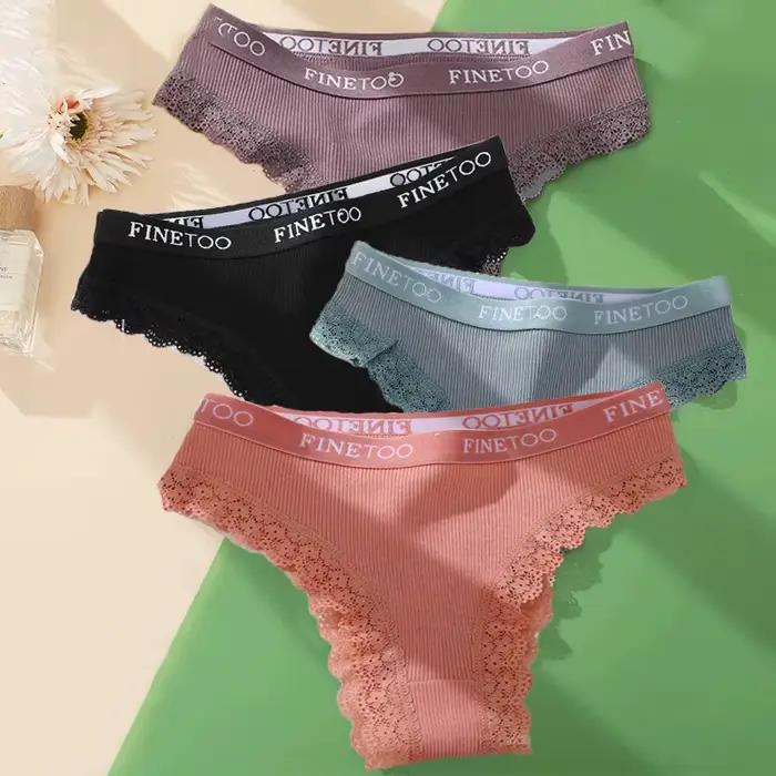 Sexy coton dentelle culottes femmes sous-vêtements brésiliens femmes sans couture femme caleçons culottes intimes M-XXL