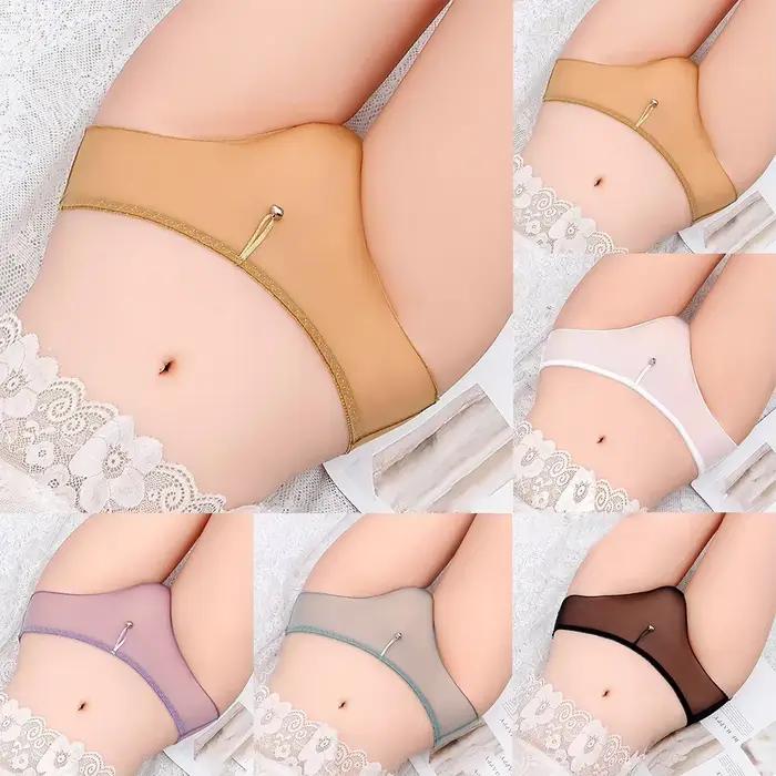 Vêtements femmes slips sous-vêtements Sexy Tangas sous-vêtements transparents respirant G String culottes dames Lingerie taille basse maille