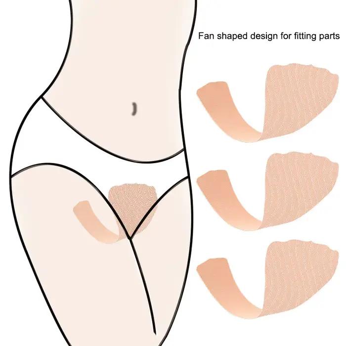 Nouvel adhésif invisible réutilisable pour dissimuler le camel toe, imperméable, pour leggings, maillots de bain et vêtements de sport pour femmes