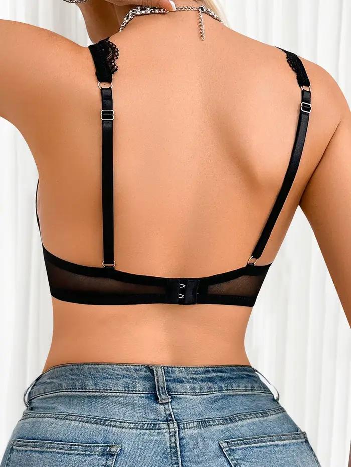 Soutien-gorge ultra-fin en dentelle violette avec support de jante en acier Conception transparente demi-tasse sans rembourrage Lingerie sexy sous-vêtements pour femmes
