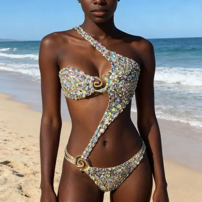 2025 nový módny plavkový bar bikini diamantový