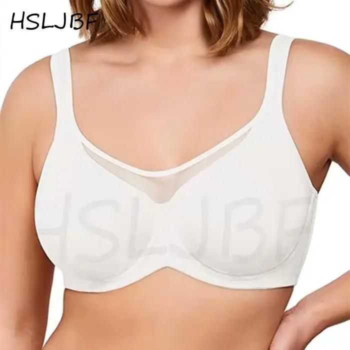 Soutiens-gorge minimisateurs HSLJBF pour femmes grandes tailles, soutien-gorge T-shirt Coolcomfort à couvrance complète sans doublure avec armatures pour poitrines généreuses