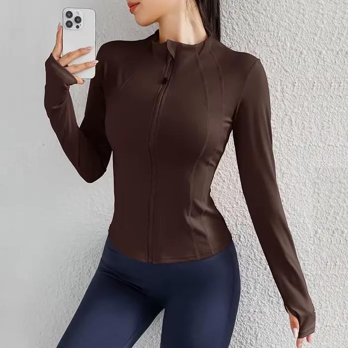 Športová zipsová zimná bunda pre ženy na behanie
