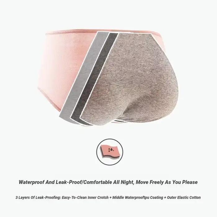 Lot de 4 culottes menstruelles taille haute en coton pour femmes, lingerie physiologique, sous-vêtements anti-fuites, culotte de règles pour dames