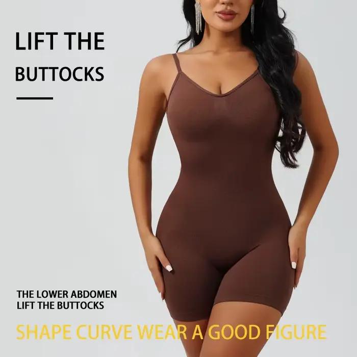 Body sans couture pour femmes, dos bas, contrôle du ventre, levage des hanches, modelant tout le corps, dos nu, combinaison Slim, Corset mi-cuisse