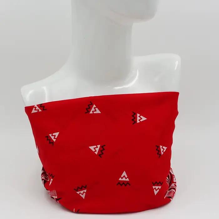 Nový nadrozmerný 70CM červený štvorcový šál v retro štýle s potlačou bavlnený bandana klobúky šatka