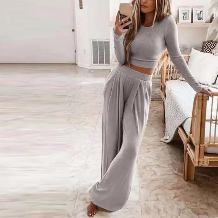Jesenno-zimné nočné oblečenie pyžamá pre ženy dlhý rukáv + dlhé nohavice športová súprava Pijama pre