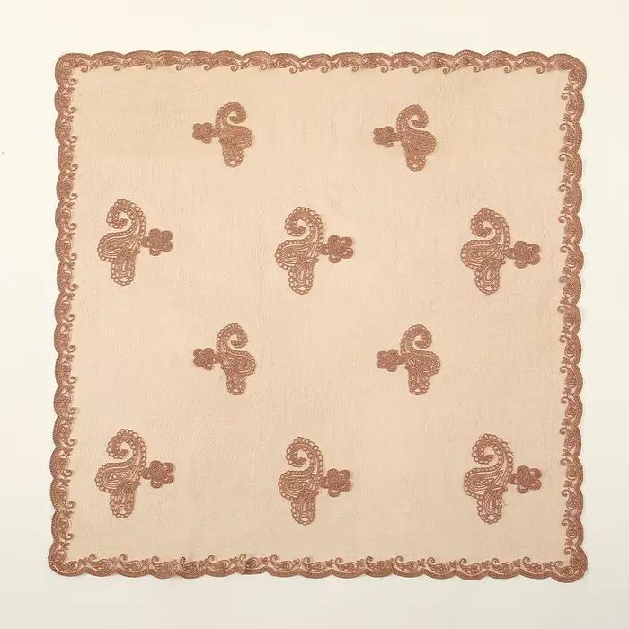 Dámsky vyšívaný čipkovaný paisley bandana štvorec