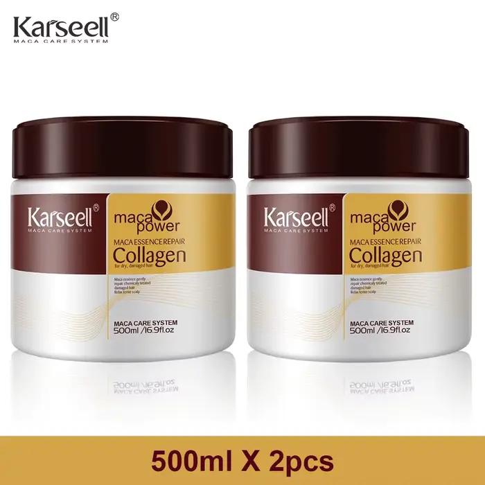 Karseell 2-dielna kúra s kolagénom hĺbková oprava kondicionovanie arganový olej maska na vlasy