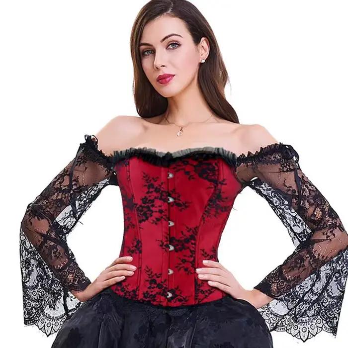 Čipkovaný korzetový top pre ženy Shapewear Fajas Formovač pásu Chudnutie Lingerie Blusy Body Shaper pre