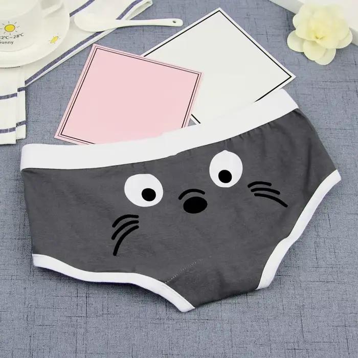 Drôle rose mignon dessin animé slips filles culottes Premium coton sous-vêtement drôle Sexy imprimé sous-vêtements en coton pour les femmes femmes