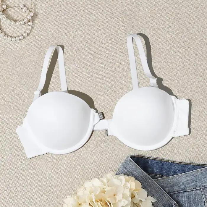 BEAUWEAR fermeture avant Demi soutien-gorge pour femme plaine Invisible T-shirt soutien-gorge sans bretelles beauté dos Lingerie B C tasse