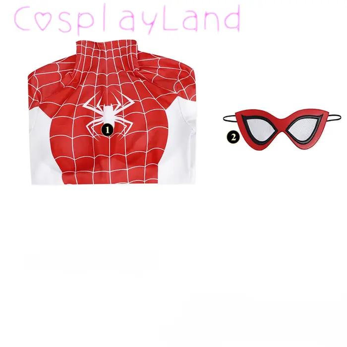 Mary Jane Watson combinaison MJ Cosplay Costume noël Halloween Costumes bande dessinée Con Costume imprimer rouge Zentai body masque