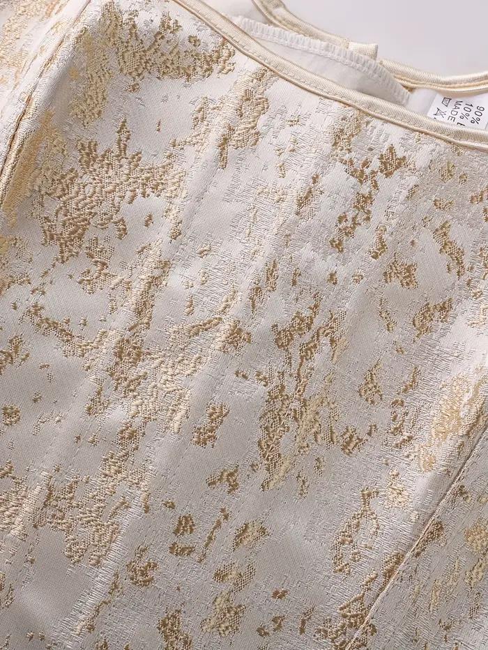 Élégant Corset Vintage Brocart Jacquard pour Femme avec Lacets et Nœud en Ruban de Satin, Serre-taille Camisole