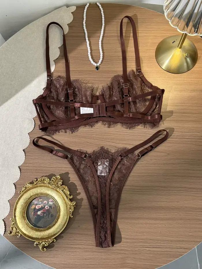 Elegantná letná podprsenka z priesvitnej vyšívanej čipky