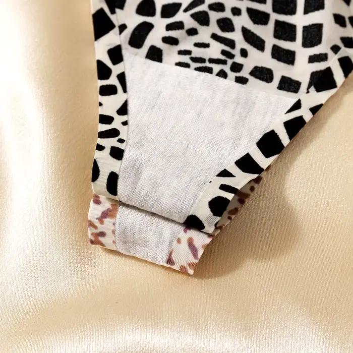 Sexy léopard femmes tongs sans couture Slip glace soie G cordes tongs Femme culottes Lingerie sous-vêtements coton entrejambe Femme Tangas