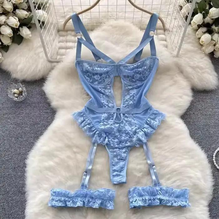 Erotická spodná bielizeň sada podprseniek pre ženy čipka podväzok Lingerie intímne 2025 podprsenka s kosticami a