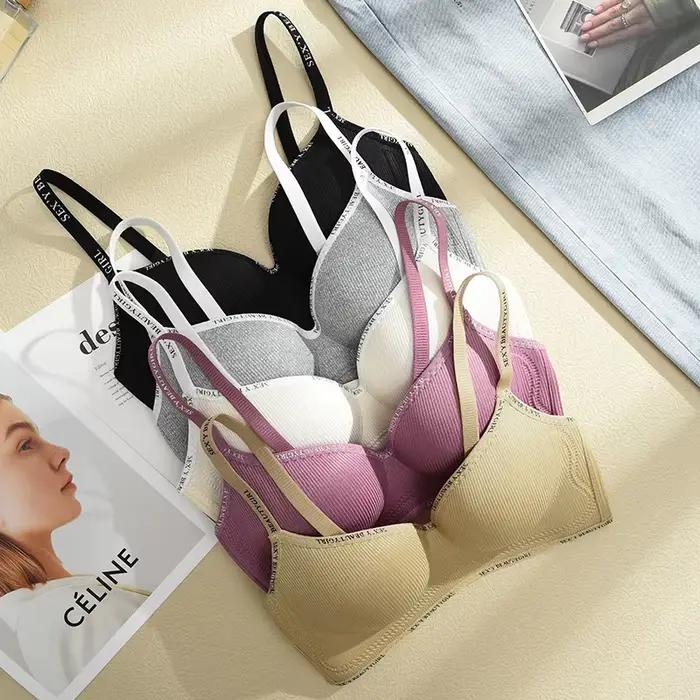 FINETOO femmes sous-vêtements petite poitrine Sexy Push Up Lingerie soutien-gorge sans couture pour les femmes confortable tous les jours soutien-gorge épais Bralette 32-38AB