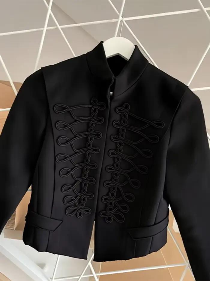 Elegantný krátky napoleonský kabát pre ženy