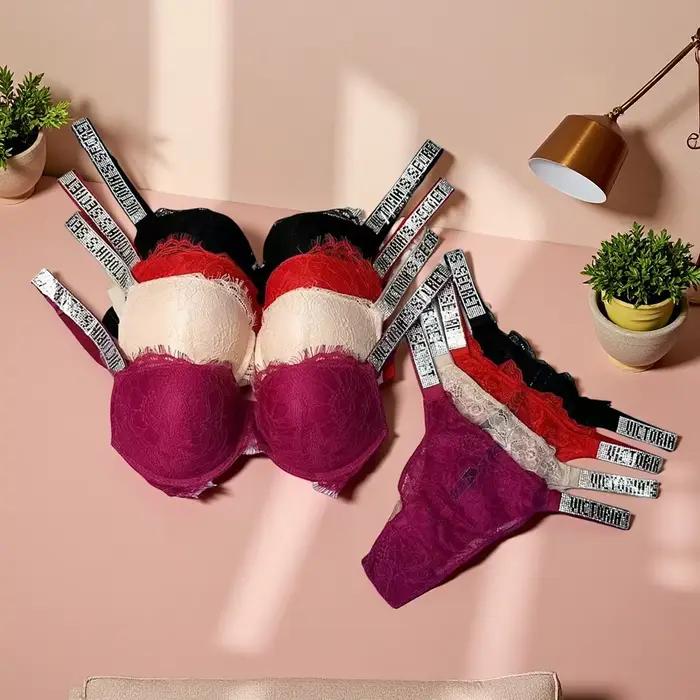 Nový sexy set podprsenky a nohavičiek Victoria's Secret pre ženy – Pohodlný