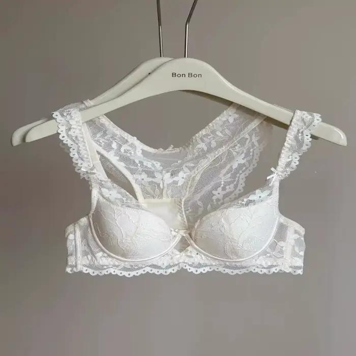 Ensemble soutien-gorge et culotte sexy en dentelle fine pour femme – Collection été, doux, respirant, anti-affaissement, élégant et confortable pour le quotidien